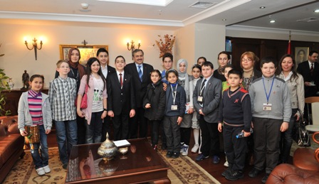 Çocuk Meclisi üyelerinden Eroğlu’nu ziyaret