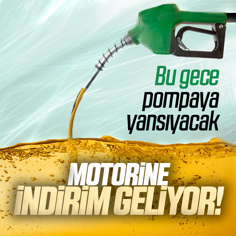 MOTORİNE İNDİRİM GELİYOR