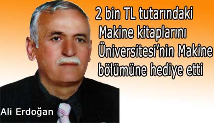Üniversiteye kitap hediye etti