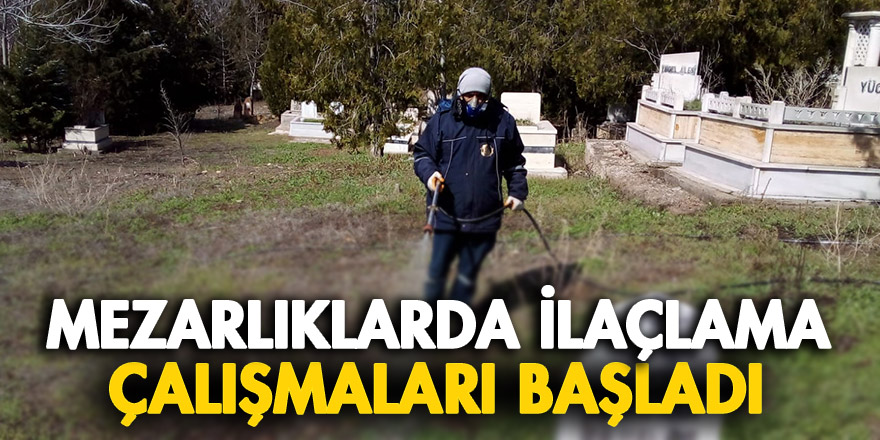 MEZARLIKLARDA İLAÇLAMA ÇALIŞMALARINA BAŞLANDI