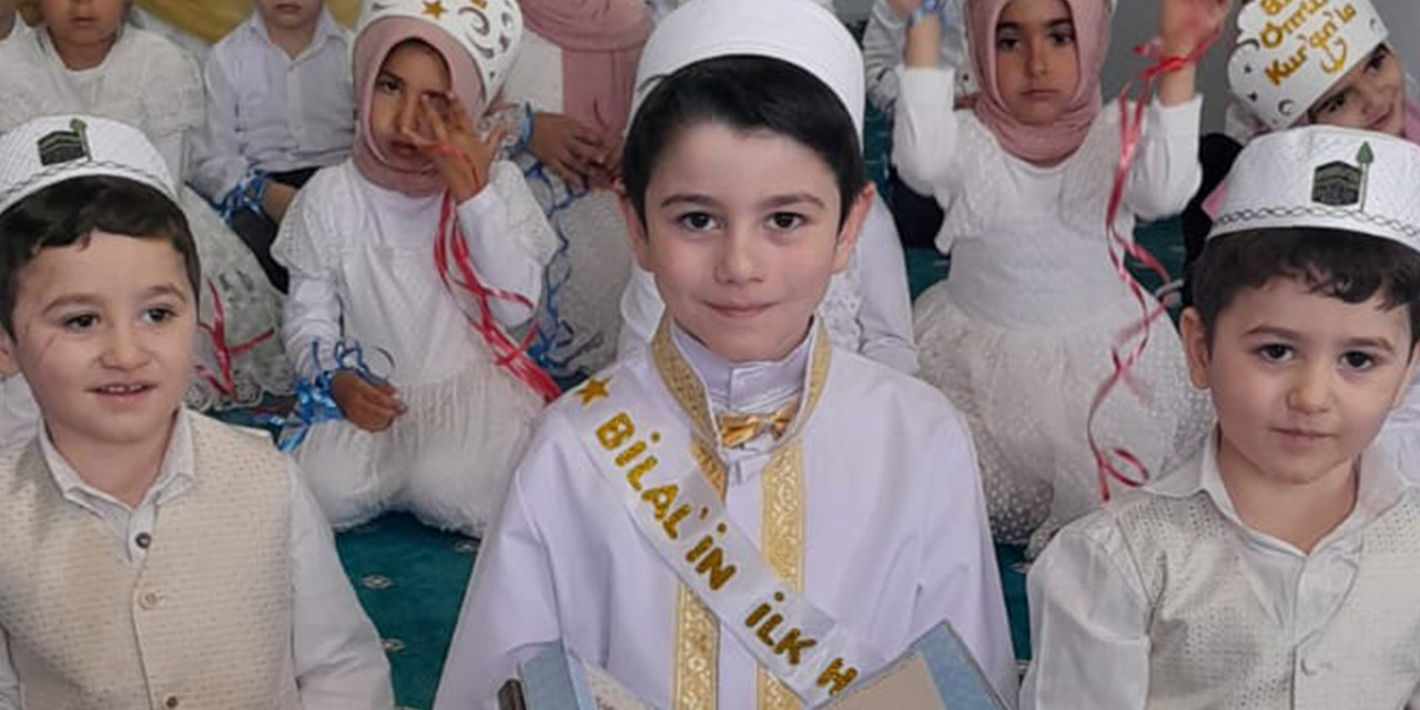 Kırıkkale'de yaşayan 6 yaşındaki minik Bilal Kur’an-ı Kerim’i hatmetti