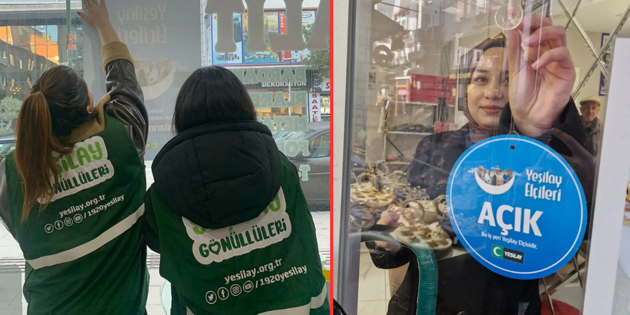 Yeşilay, Kırıkkale esnaflarıyla bağımsızlık seferberliği yürütüyor