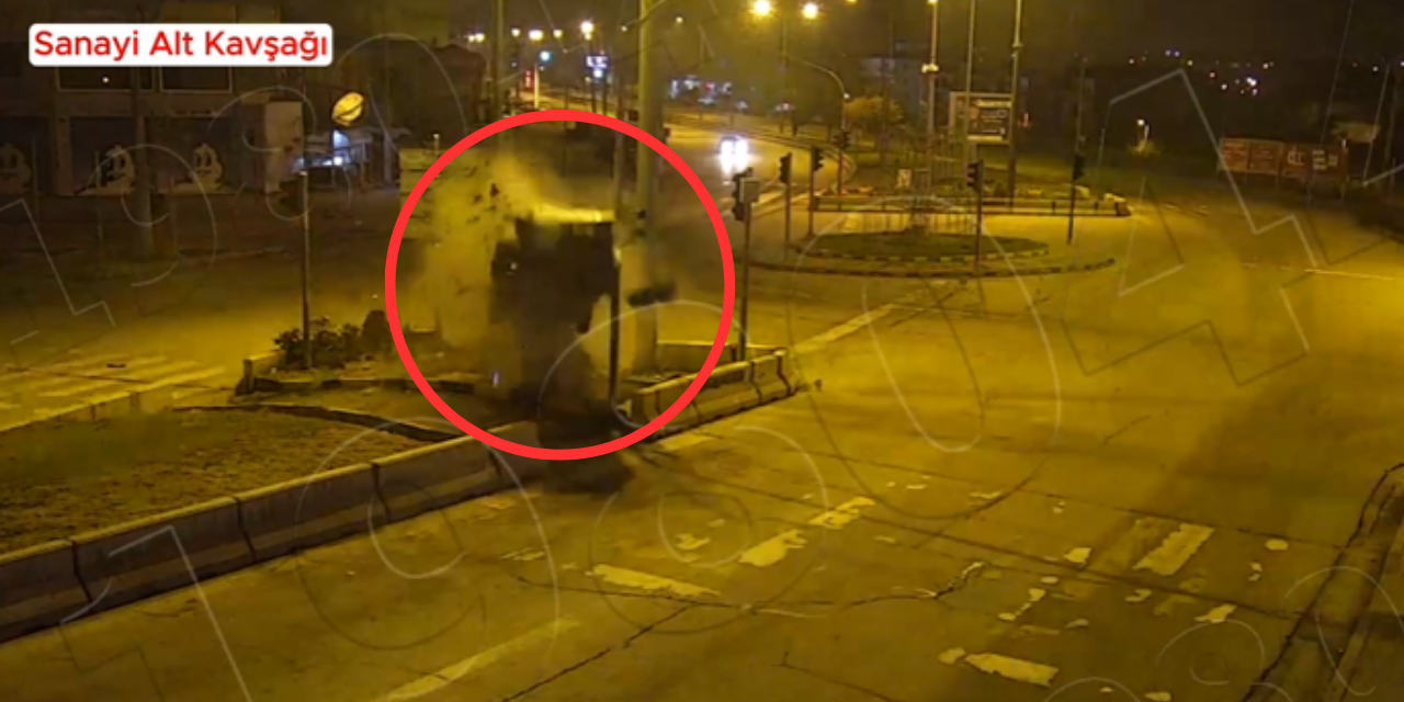 Kırıkkale'de trafik kazaları MOBESE'lere yansıdı