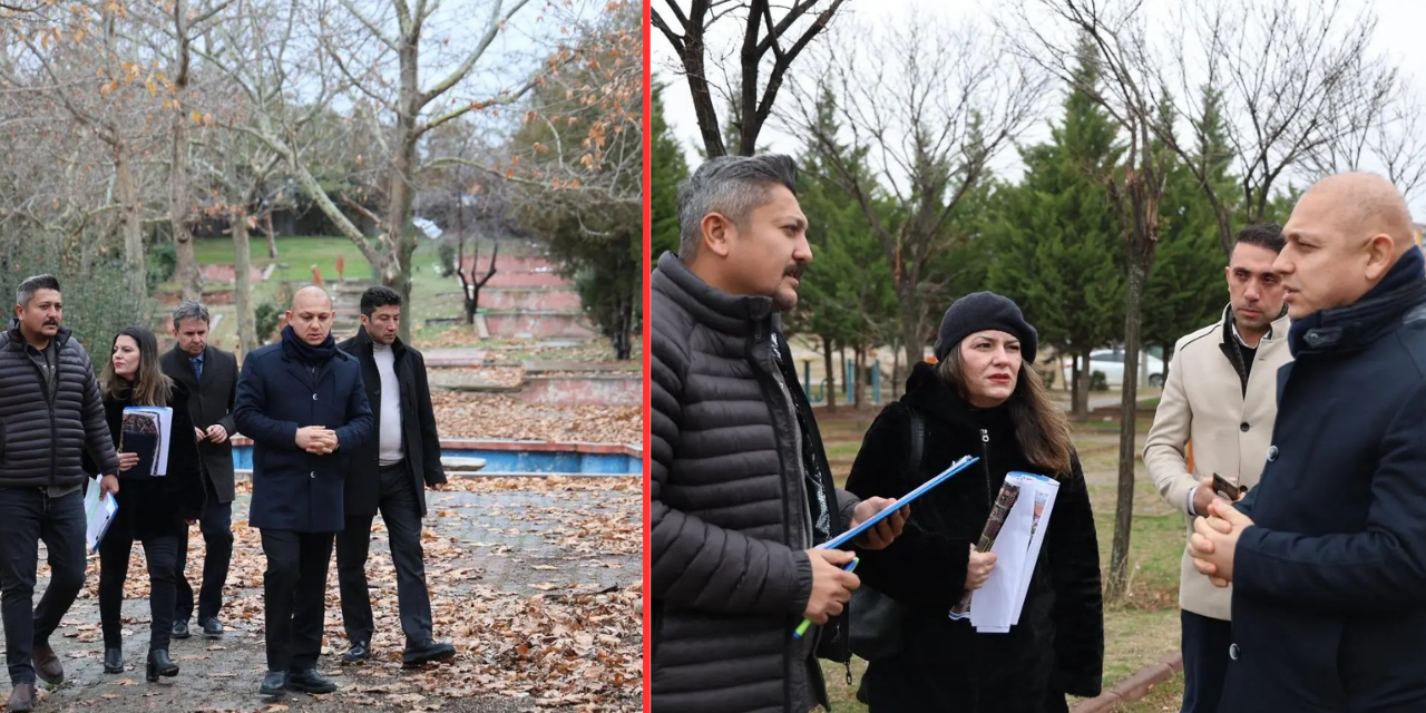 Kırıkkale Belediye Başkanı Ahmet Önal, yeşil alan çalışmalarını inceledi