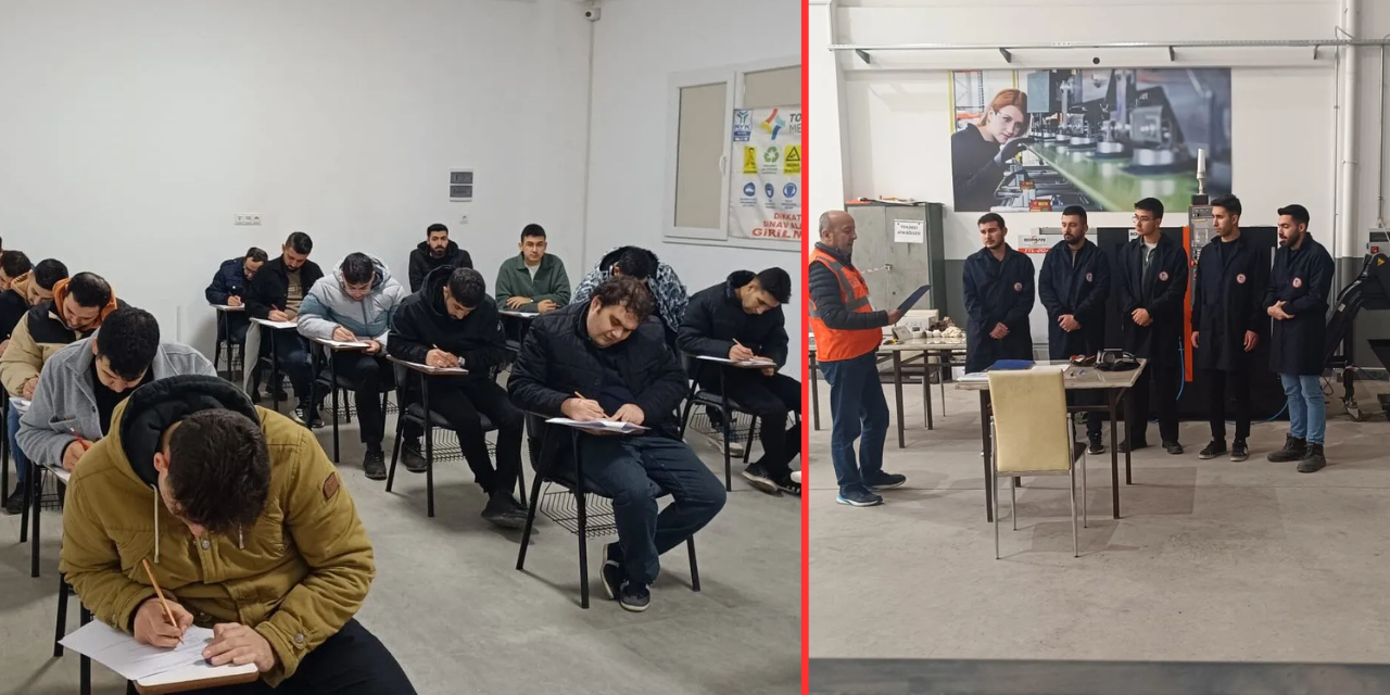 Kırıkkale'de mesleki yeterlilik sınavları devam ediyor: 18 kursiyer başarı için yarıştı