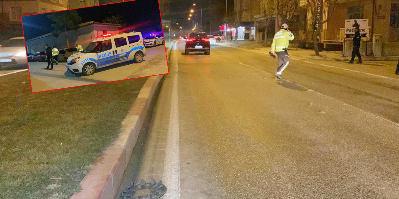 Kaza yerinde polisin ölümden döndüğü anlar kamerada