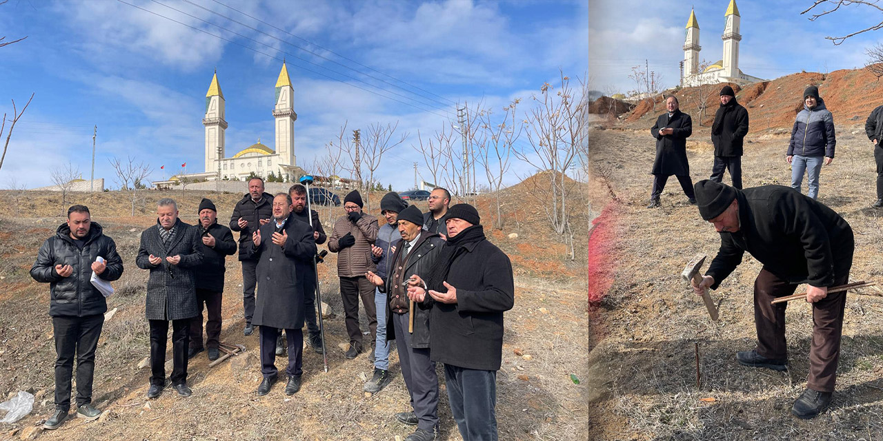 İslami Değerler Külliyesinde temel yeri işaretlemesi yapıldı