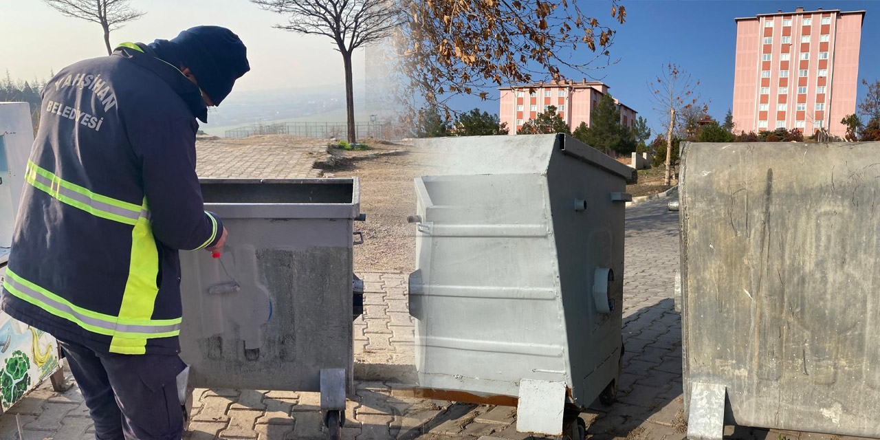 Yahşihan'da atık konteynerlerı yeniden hayata dönüyor