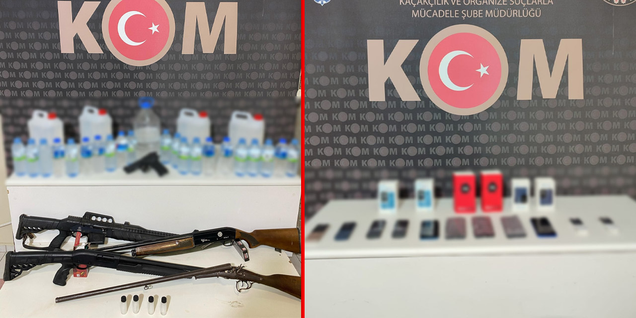 Kırıkkale'de kaçakçılığa büyük darbe! Binlerce makaron ve silah ele geçirildi