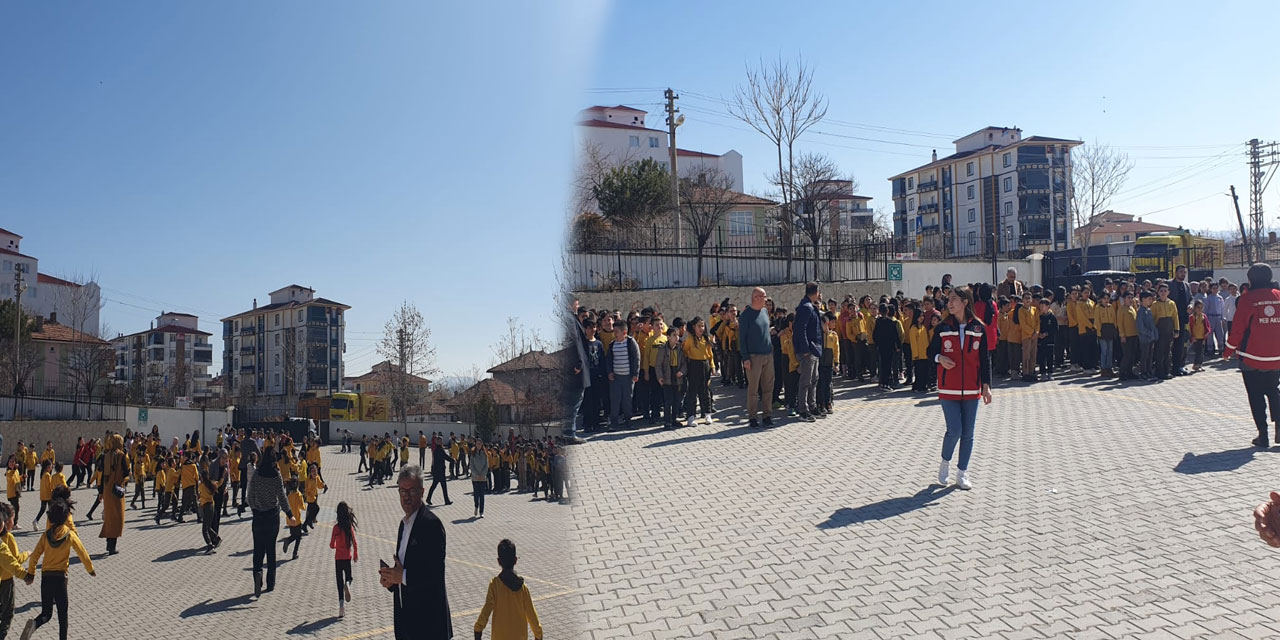 Kırıkkale'de miniklere deprem tatbikatı bilinci aşılandı