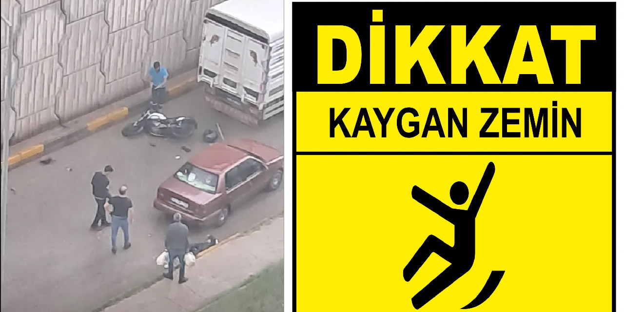 Kırıkkale’de yağmur, motosiklet kazasına neden oldu