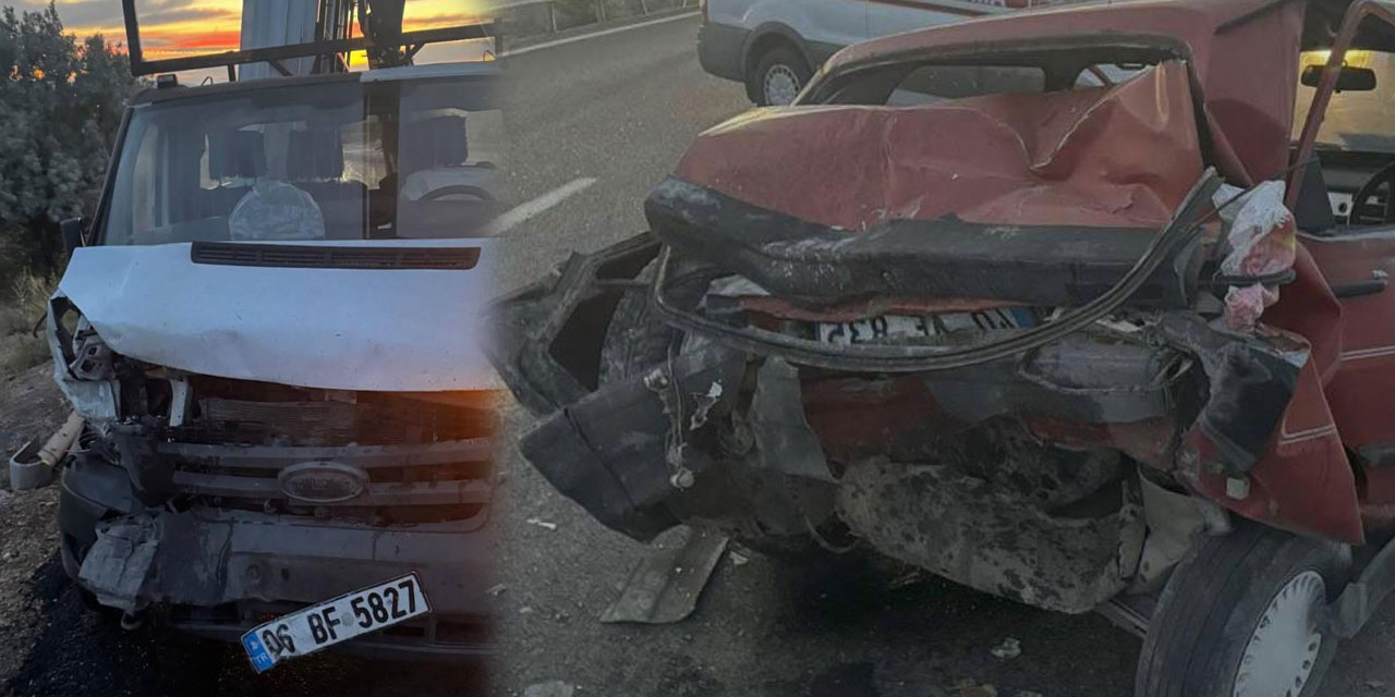 Kırıkkale'de otomobil ile kamyonet çarpıştı: 1 ölü, 2 yaralı