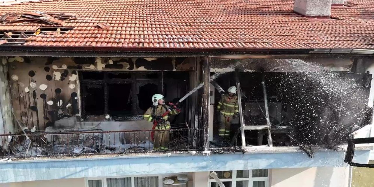 Apartman dairesinde çıkan yangında tüp patladı: 1 yaralı