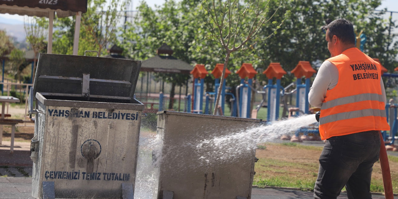 Kırıkkale Yahşihan'da bayram sonrası temizlik seferberliği