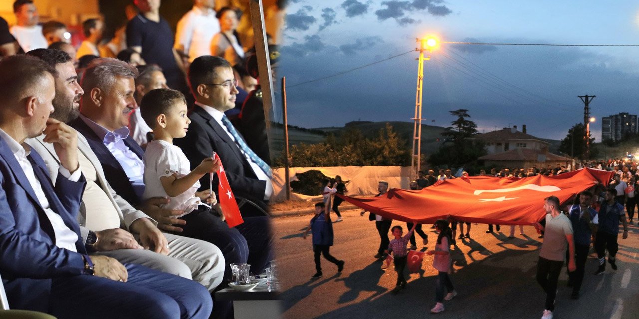 Yahşihan’da demokrasi yürüyüşü: Binler tek yürek oldu