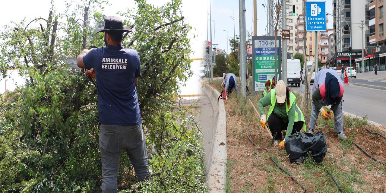 Kırıkkale’de peyzaj çalışmaları hız kesmiyor