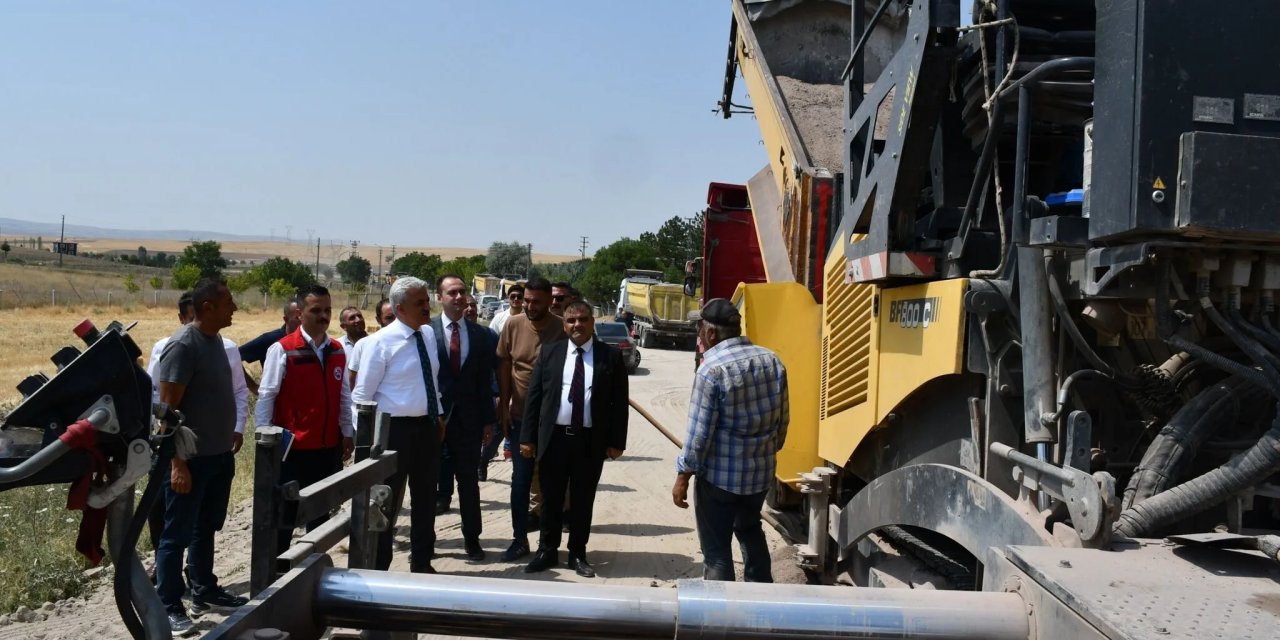 Kırıkkale Valisi Makas, yol çalışmalarını yerinde inceledi