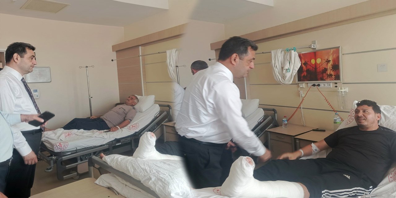 Pehlivanlı, Keskin Belediye ekibini hastanede ziyaret etti