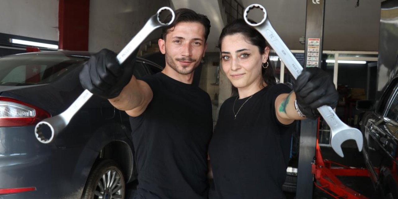 Eleman bulmakta sıkıntı çekti, eşini yanına alıp usta olarak yetiştirdi