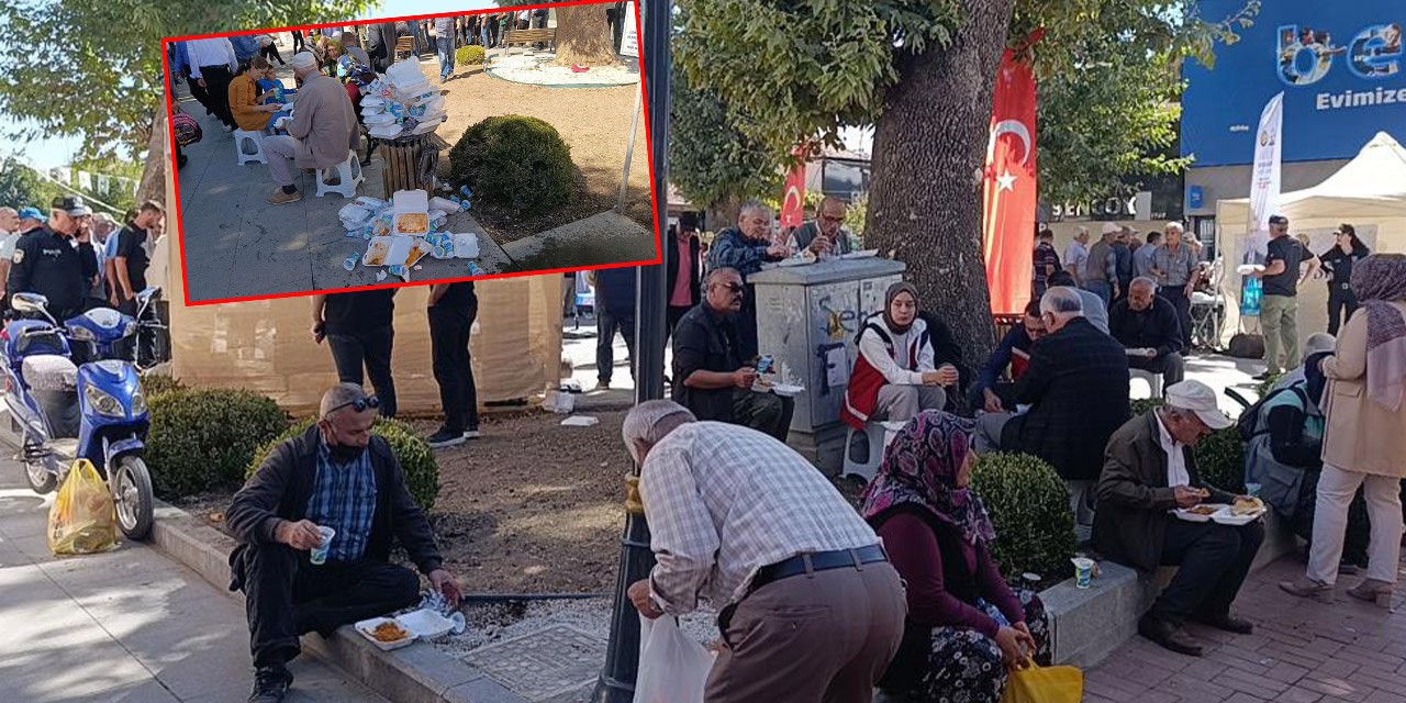 Kırşehir'de Ahi pilavı dağıtımında izdiham