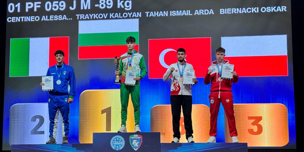 Kırıkkaleli sporcu Tahan, Avrupa üçüncüsü oldu