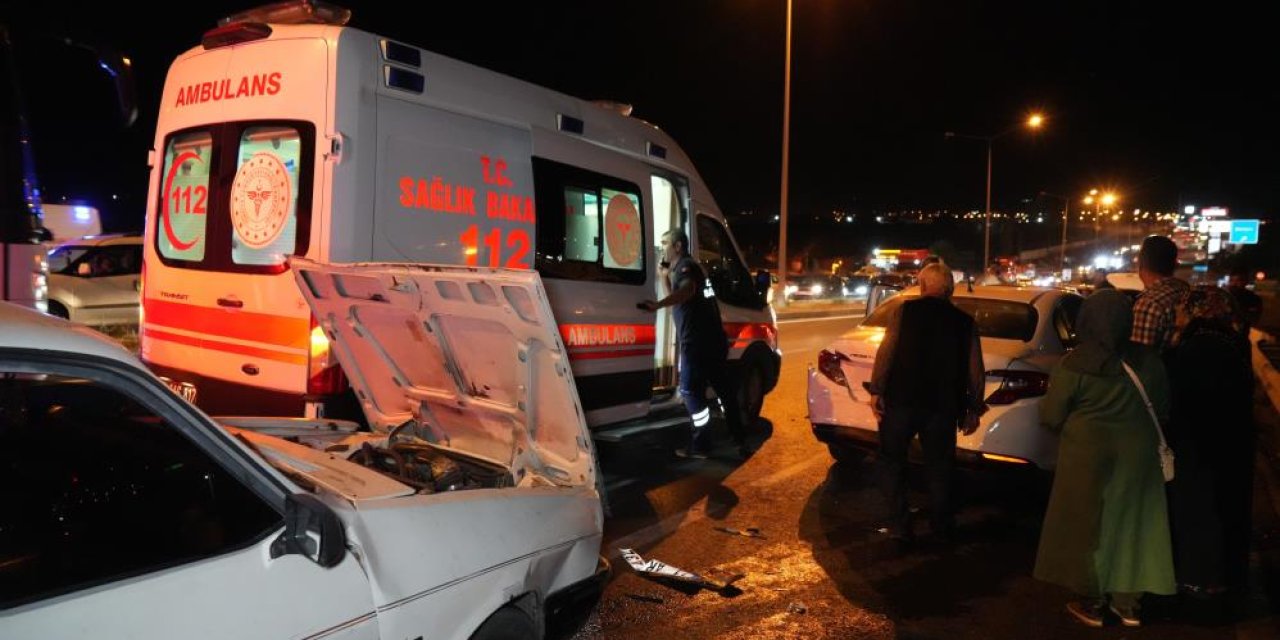 Kırıkkale'de zincirleme kaza: 3 yaralı