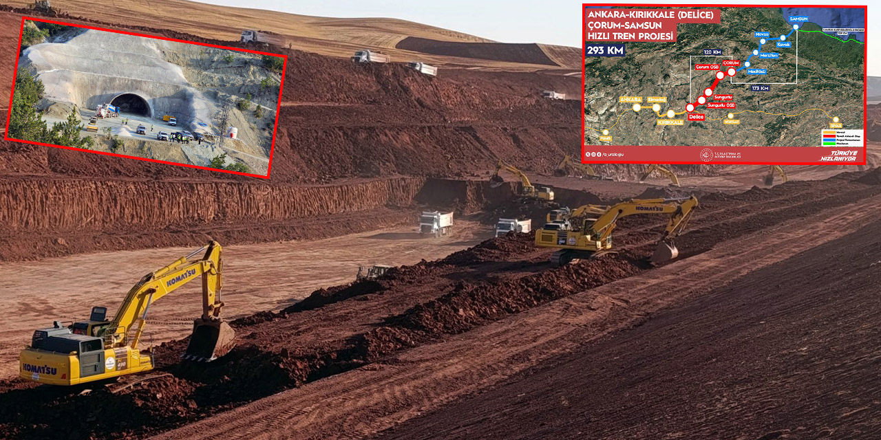 Kırıkkale-Çorum-Samsun Hızlı Tren Projesinde geri sayım başladı