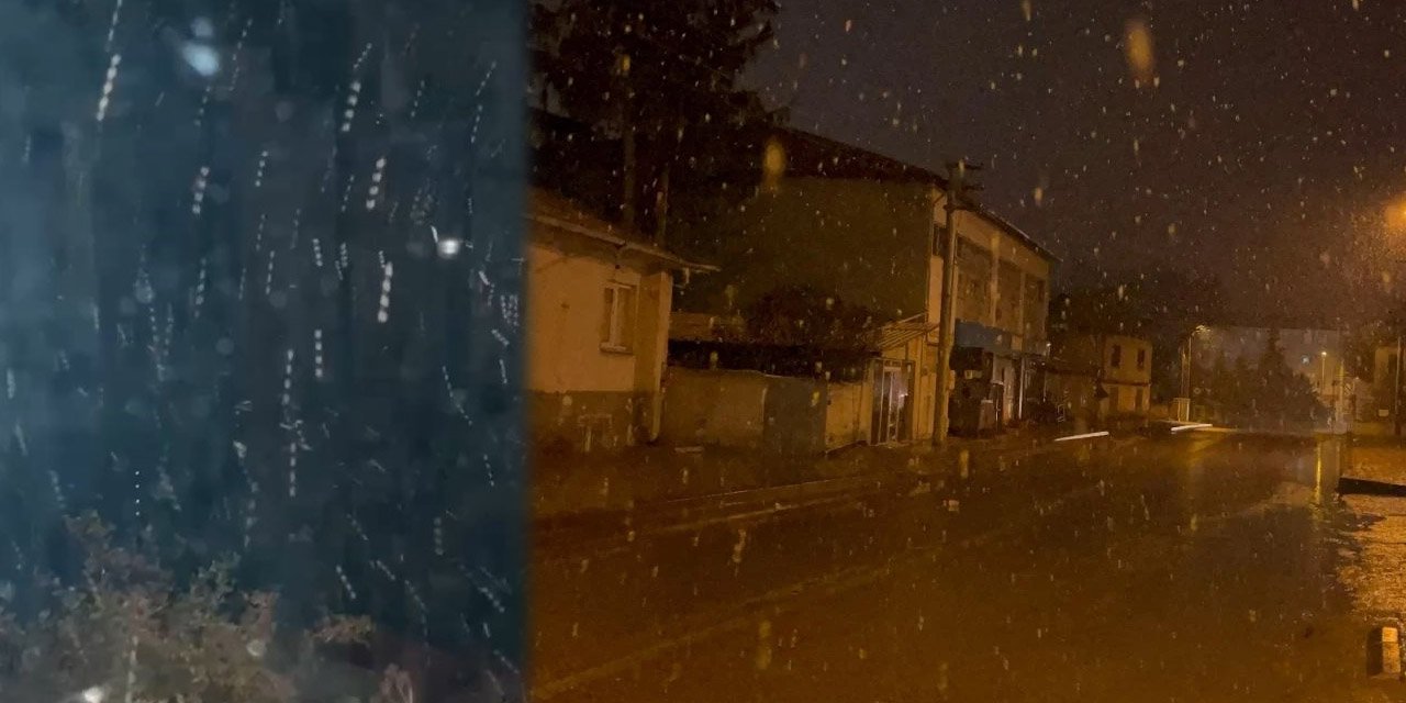 Çankırı'da kar yağışı başladı