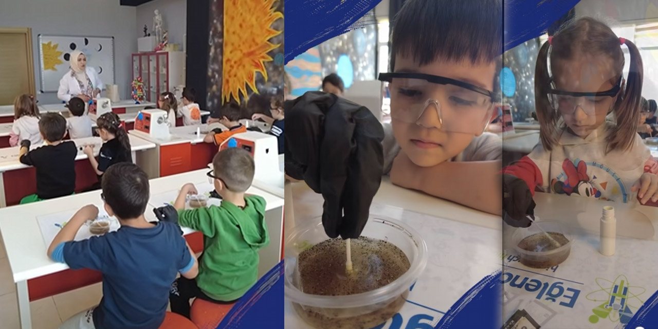 Minik bilim insanları iş başında!