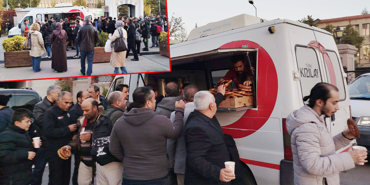 Kızılay Kırıkkale Şubesi sabah namazında çorba ve simit ikram etti
