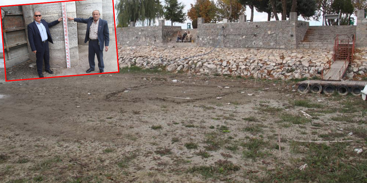 Gölde su çekildi: Ağ atılan gölde şimdi yürüyüş yapılıyor