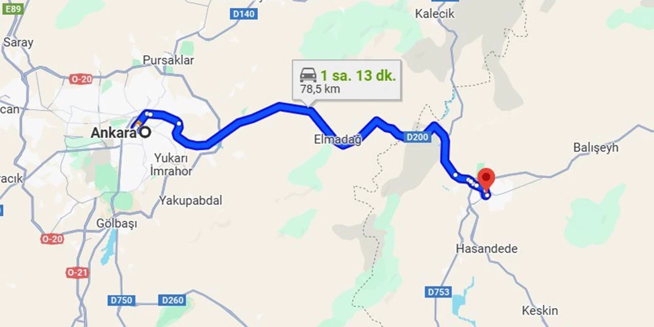 Ankara - Kırıkkale kaç kilometre? Ankara - Kırıkkale arası mesafe ne kadar, ne kadar sürede gidilir?