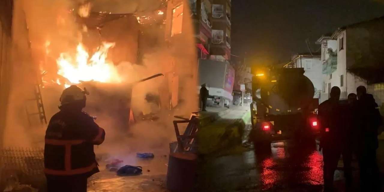 Çankırı'da iki ev kül oldu! Mahalle sokağa döküldü