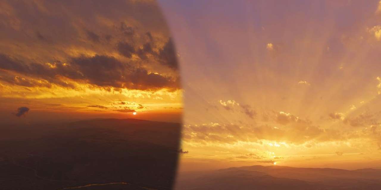 Kırıkkale'de gün batımı renk cümbüşü oluşturdu