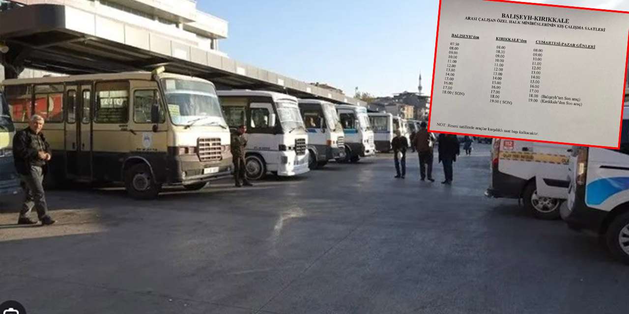 Balışeyh-Kırıkkale minibüs seferlerine Kış Tarifesi yeniden belirlendi