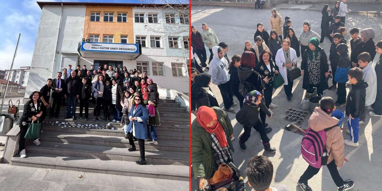 Kırıkkale MEV Ortaokulu’ndan çevre seferberliği: Palamutlar toprakla buluştu