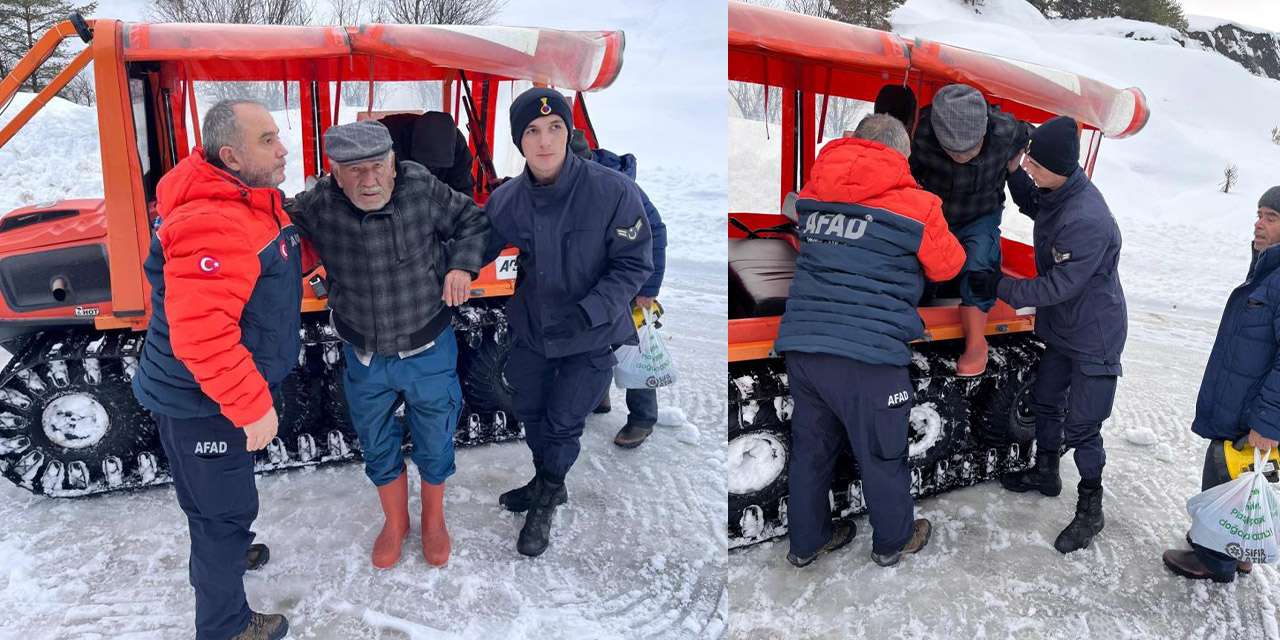 Yaylada mahsur kalan vatandaşa AFAD yetişti