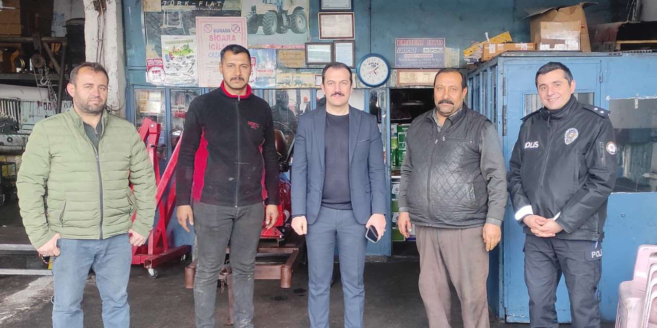Karakeçili Kaymakamı Mert’ten sanayi esnafına ziyaret