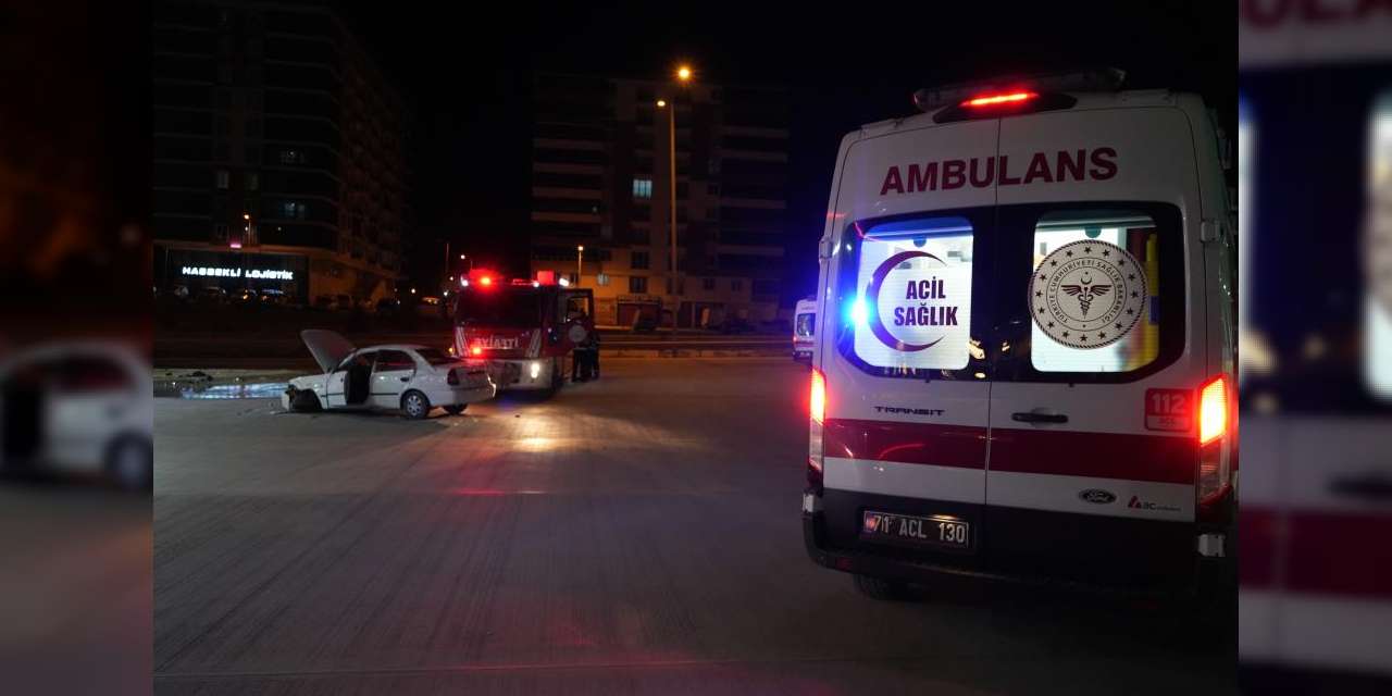 Yahşihan’da takla atan araçta can pazarı