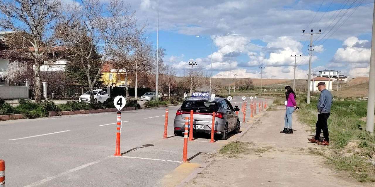 Kırıkkale direksiyon sınavı sahasında sıkı denetim