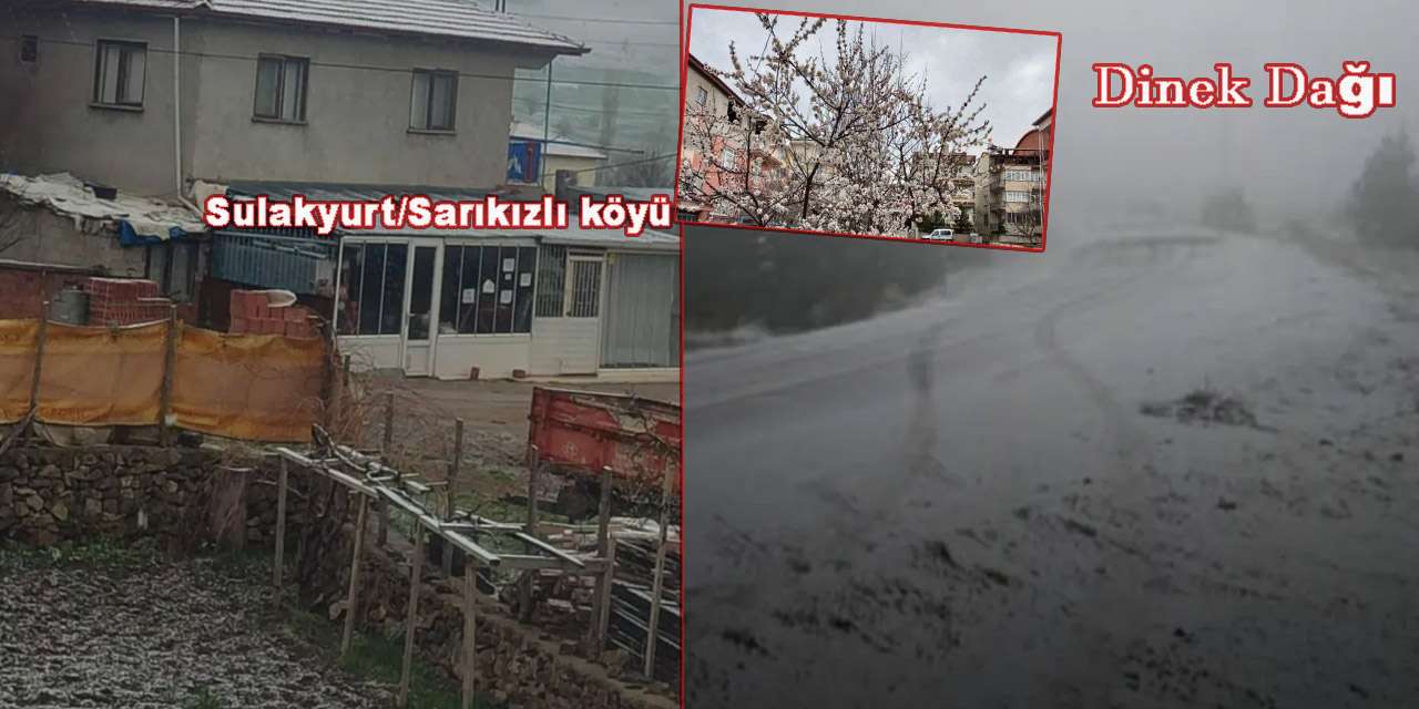 Kırıkkale nisan ayında beyaza büründü