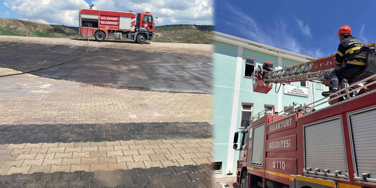 Sulakyurt’ta alarm verildi: İtfaiye ekiplerinden hastanede gövde gösterisi!