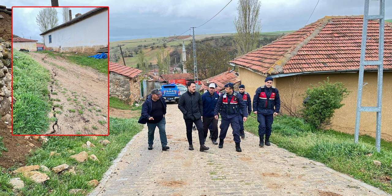 Delice’de heyelan sonrası kritik inceleme: Kaymakam sahaya indi