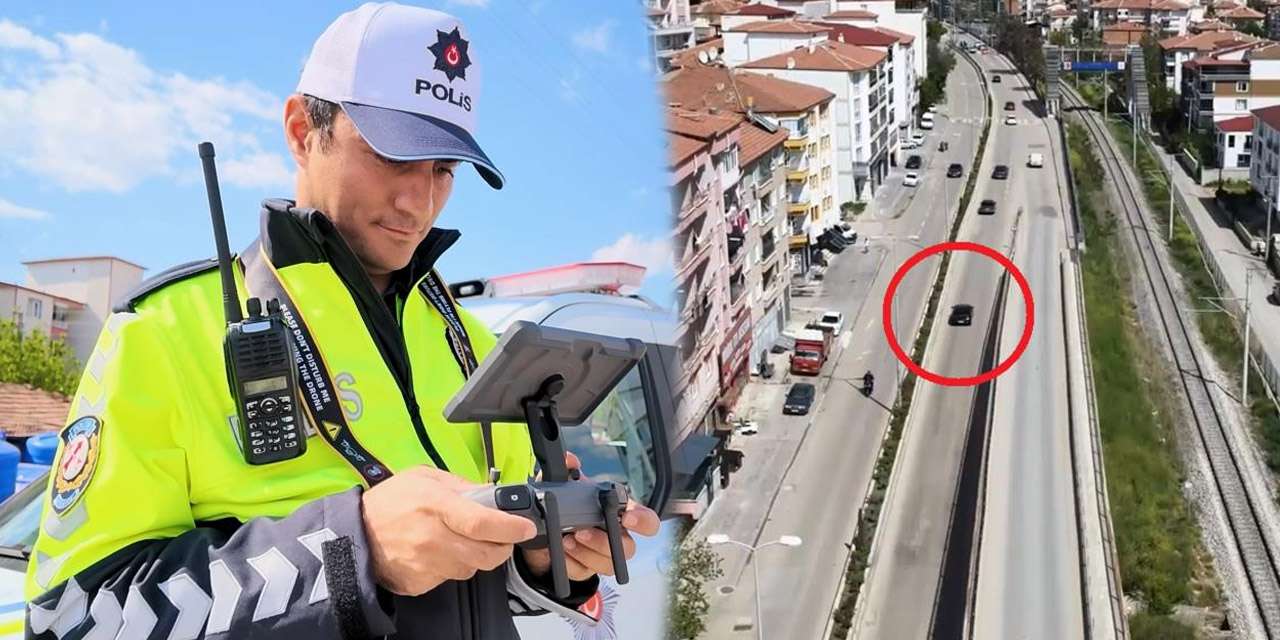 Kırıkkale'de film gibi takip! Drone ile yakalanan sürücüye ceza yağdı