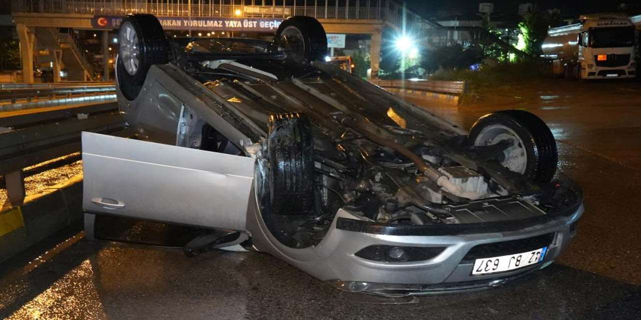Kırıkkale’de alkollü sürücü dehşet saçtı: Takla atan araç hurdaya döndü