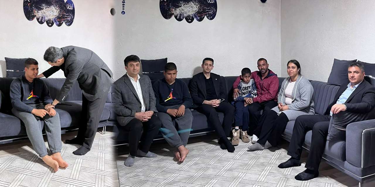 Keskin'de engelleri aşan ziyaret: Kaymakam Kayatürk aileyi yalnız bırakmadı!