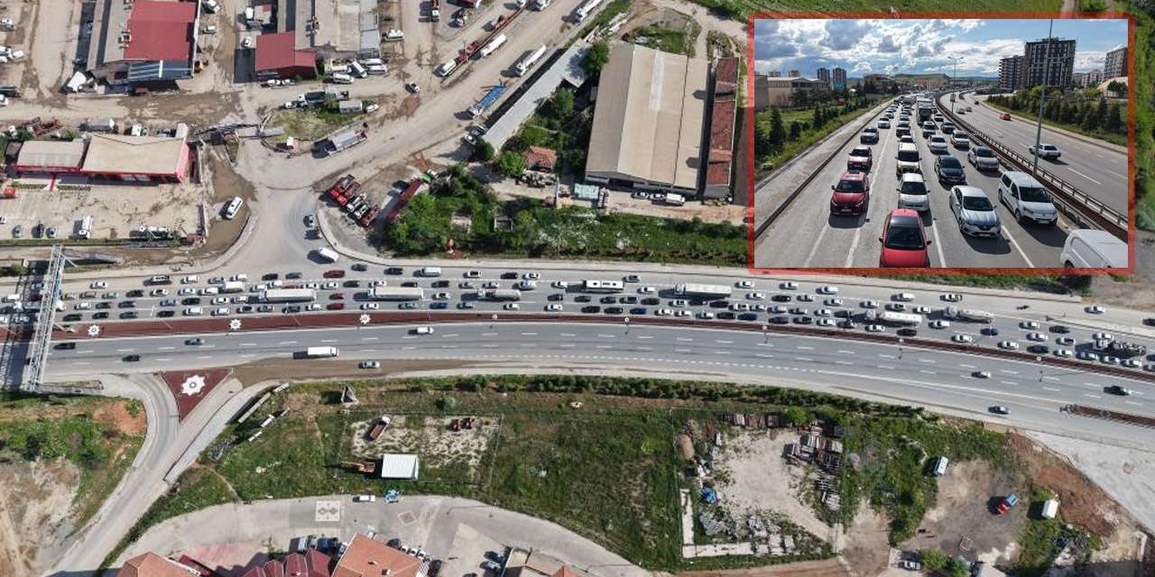 43 İlin bağlantısı tamamen doldu: Kilit kavşakta metrelerce kuyruk!