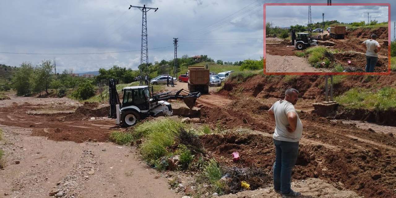 Aniden bastırdı, yolları bozdu: Yahşihan'da sel sonrası ilk görüntüler