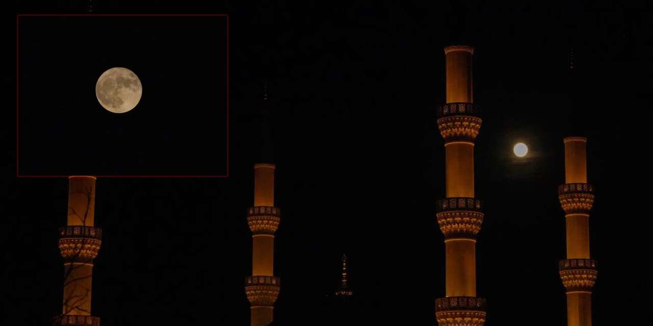 Kırıkkale dolunay manzarası hayran bıraktı