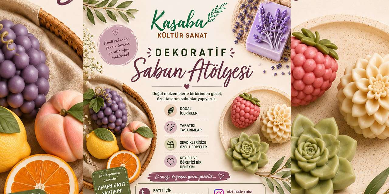 Kırıkkale'de sosyalleşerek üretme fırsatı: Dekoratif Sabun Atölyesi kapılarını açıyor